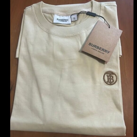 Burberry T-Shirt Men XL Cream Color - Picture 1 of 4